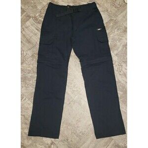 BC Clothing Mens Convertible Cargo Pants Shorts S x 32" Inseam Navy Blue Belted